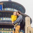 Adobe Stock, family travel, beijing, temple of heaven, asia travel, father traveler, children