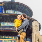 Adobe Stock, family travel, beijing, temple of heaven, asia travel, father traveler, children