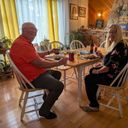 Former Appleton mayor Derm Flynn and his wife, Dianne, share breakfast and conversation at their home.