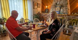 Former Appleton mayor Derm Flynn and his wife, Dianne, share breakfast and conversation at their home.