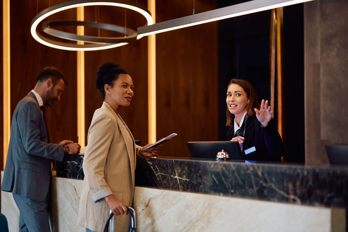 Hotel check-in desk