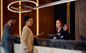Hotel check-in desk