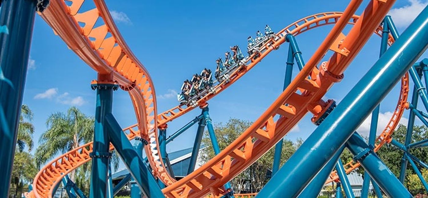 Image: SeaWorld Orlando's new Ice Breaker roller coaster. (photo via SeaWorld Orlando Media)