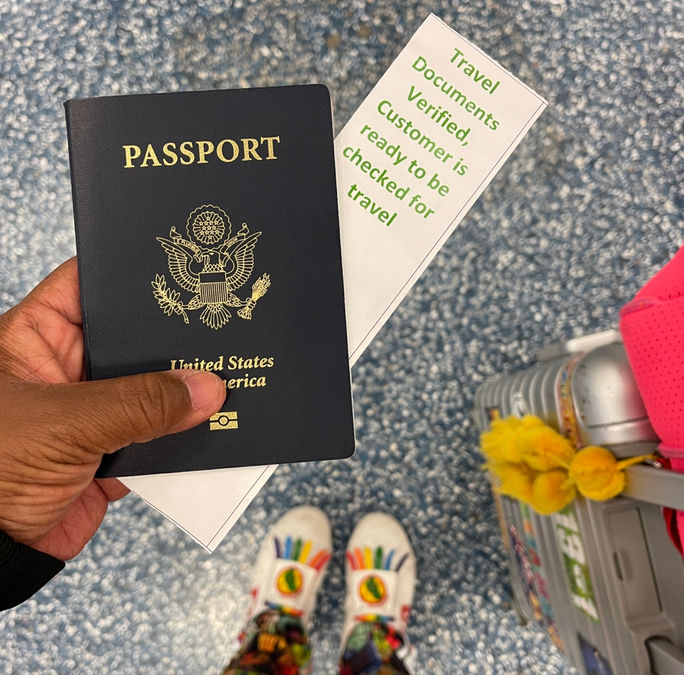 Passport and verified travel documents