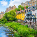 The scenic Dean Village in Edinburgh, Scotland