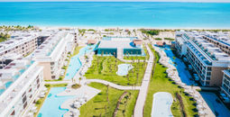 Aerial view of the Majestic Mirage Costa Mujeres–All-Suite Resort