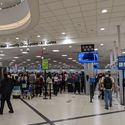 Security line at the Atlanta Airport