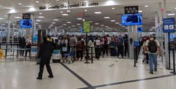 Security line at the Atlanta Airport