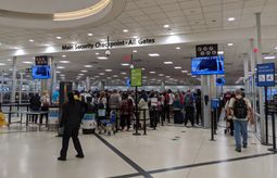 Security line at the Atlanta Airport