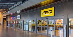 Hertz car rental sign