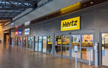 Hertz car rental sign