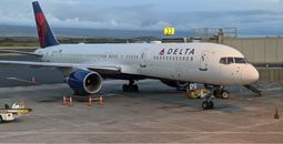 Delta plane on tarmac
