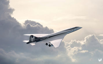 Rendering of Boom Supersonic's Overture airliner