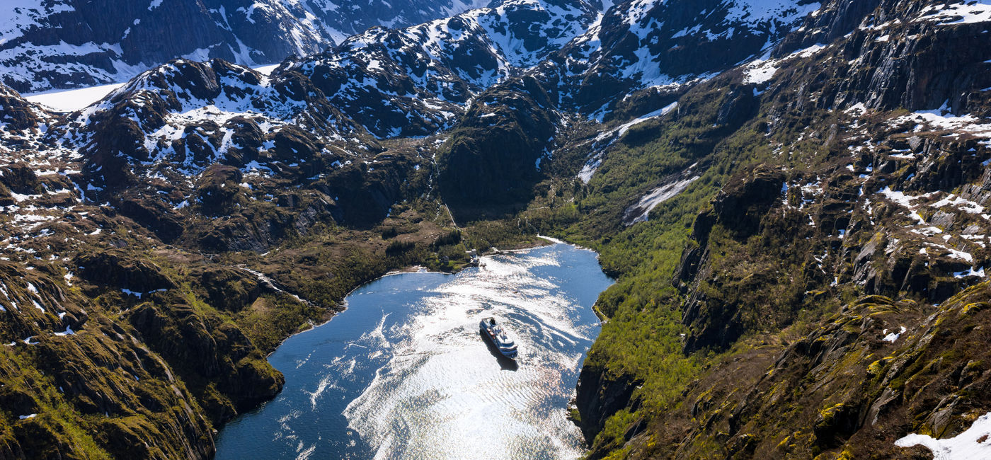 Image: Le MS Polarlys dans le Trollfjord (Source: Hurtigruten)