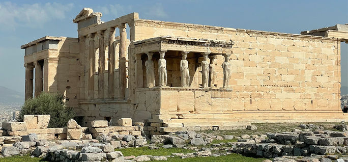 Erechtheion, Temple of Athena at the Acropolis in Athens, Greece Erechtheion, Temple of Athena at the Acropolis in Athens, Greece