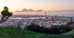 Sunset over Auckland, New Zealand