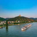 A Viking river cruise ship