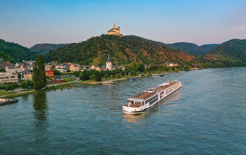 A Viking river cruise ship