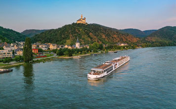 A Viking river cruise ship