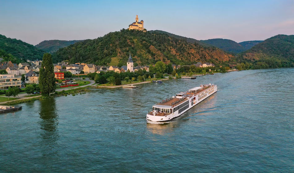A Viking river cruise ship