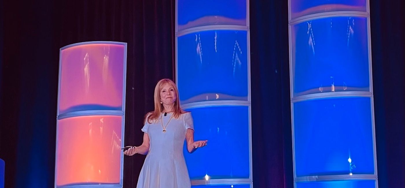 Image: Royal Caribbean International’s Vicki Freed delivered a keynote address during the Avoya Travel event. (Photo Credit: Avoya Travel)
