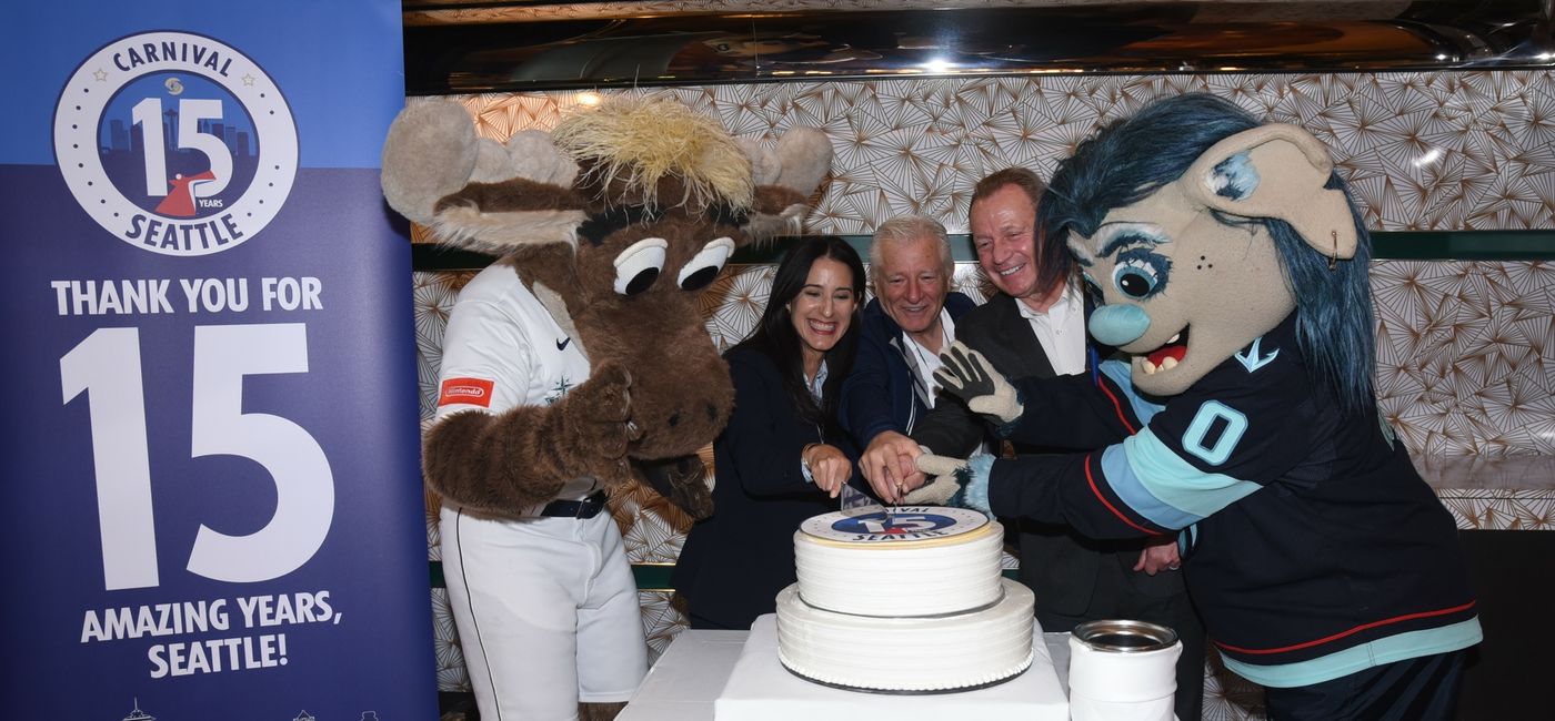 Image: Carnival Cruise line marks 15 years of sailing from Seattle with a celebration onboard the Carnival Luminosa. (Photo Credit: Carnival Cruise Line)