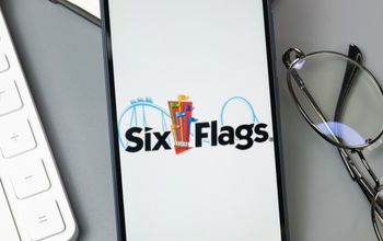 Six Flags logo.