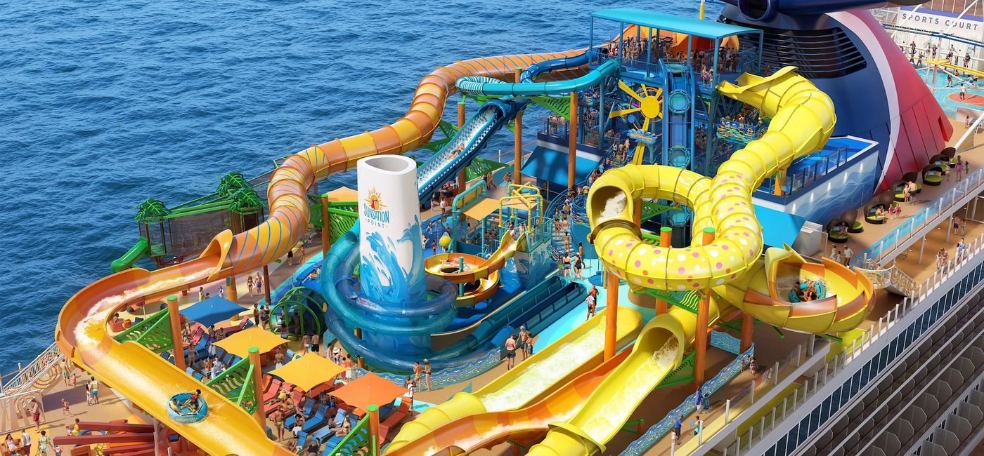Image: A rendering of the waterpark aboard Carnival Festivale (Source: Carnival Cruise Line)