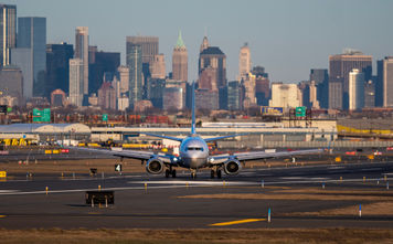 Plane at Newark Airport.