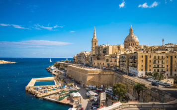 Aerial view of Valletta, Malta