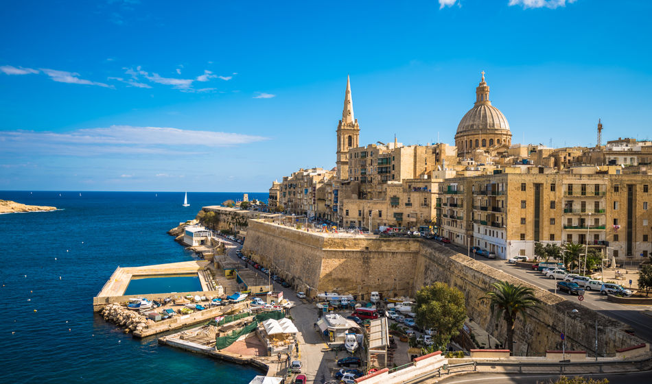 Aerial view of Valletta, Malta