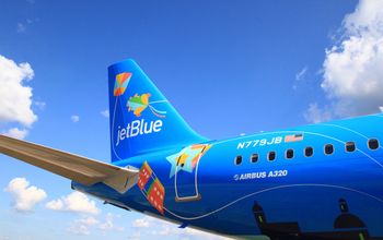 JetBlue&#39;s Airbus 320 aircraft &#8220;Bluericua&#8221;