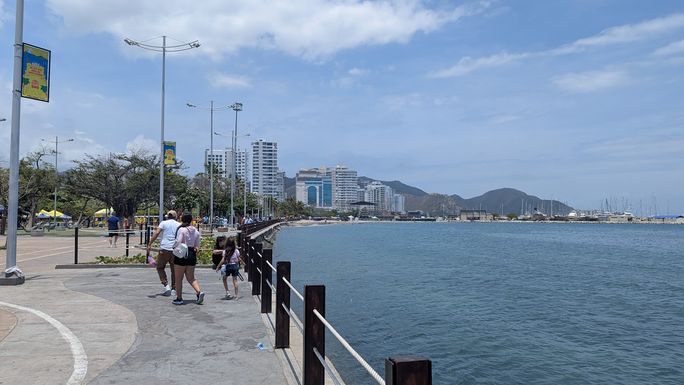 Boardwalk in Santa Marta.