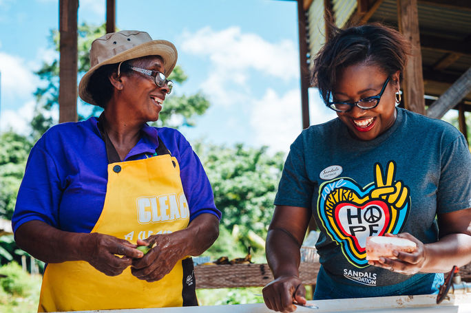 Sandals Resorts and the Sandals Foundation collaborate with local farmers in the Caribbean. Sandals Resorts and the Sandals Foundation collaborate with local farmers in the Caribbean.