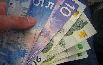Handful of Canadian Currency