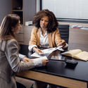 Travel advisor with client
