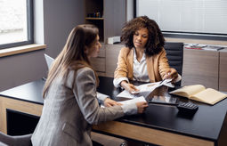 Travel advisor with client