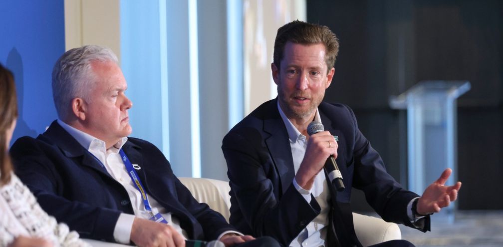 WestJet CEO Alexis von Hoensbroech speaking at IATA Aviation Day Canada