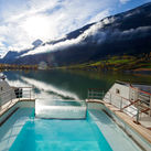 The view from Ponant's ship Le Champlain