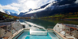 The view from Ponant's ship Le Champlain