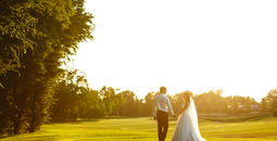 wedding couple, golf course, bride, groom, travel, destination wedding, 