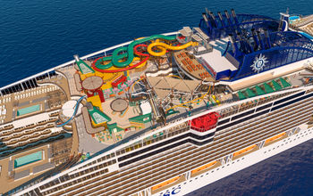 A rendering of The Harbour aboard MSC World Asia