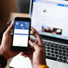 Facebook on mobile and laptop