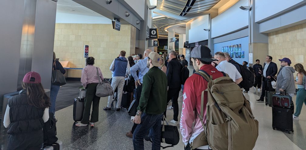 Airport crowd, travel, travelers, traveling