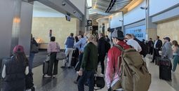Airport crowd, travel, travelers, traveling