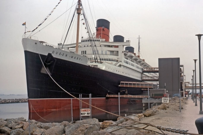 The 'Queen Mary' at Long Beach