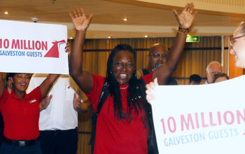 Marsha Taulton became the 10 millionth Carnival passenger to embark from Galveston