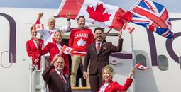 Sir Richard Branson arrives at YYZ to cheers from the crowd.