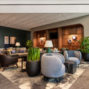 Seating area in Amsterdam Centurion Lounge