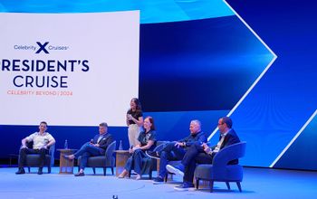 Celebrity Cruises executive leadership members duing 2024's 'Conversation With Celebrity' session.